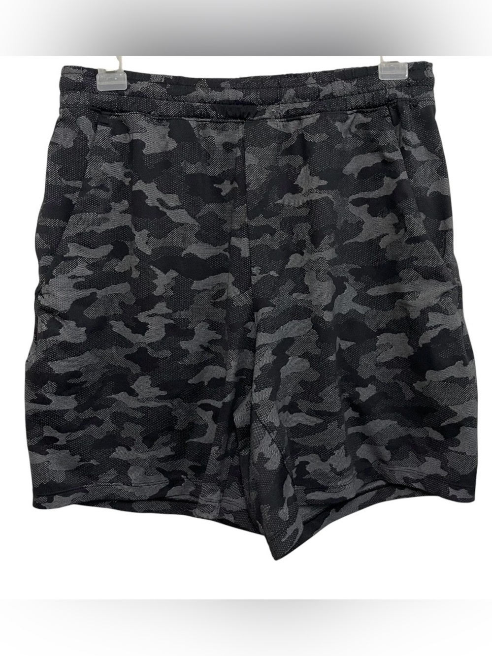 Lululemon pace breaker linerless short black camo 7”
